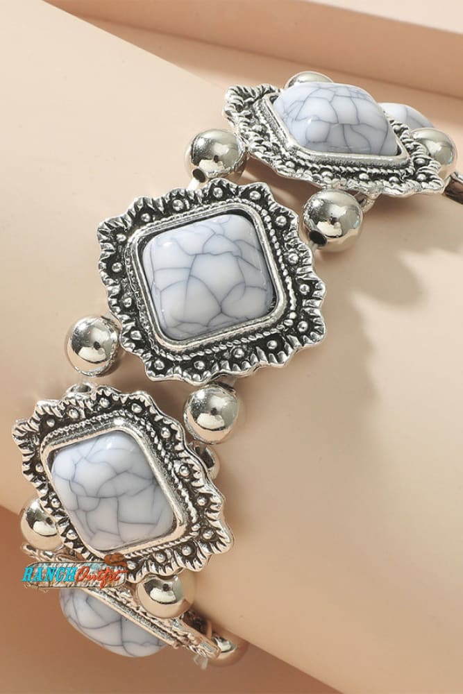 Vintage Turquoise Elastic Bracelet