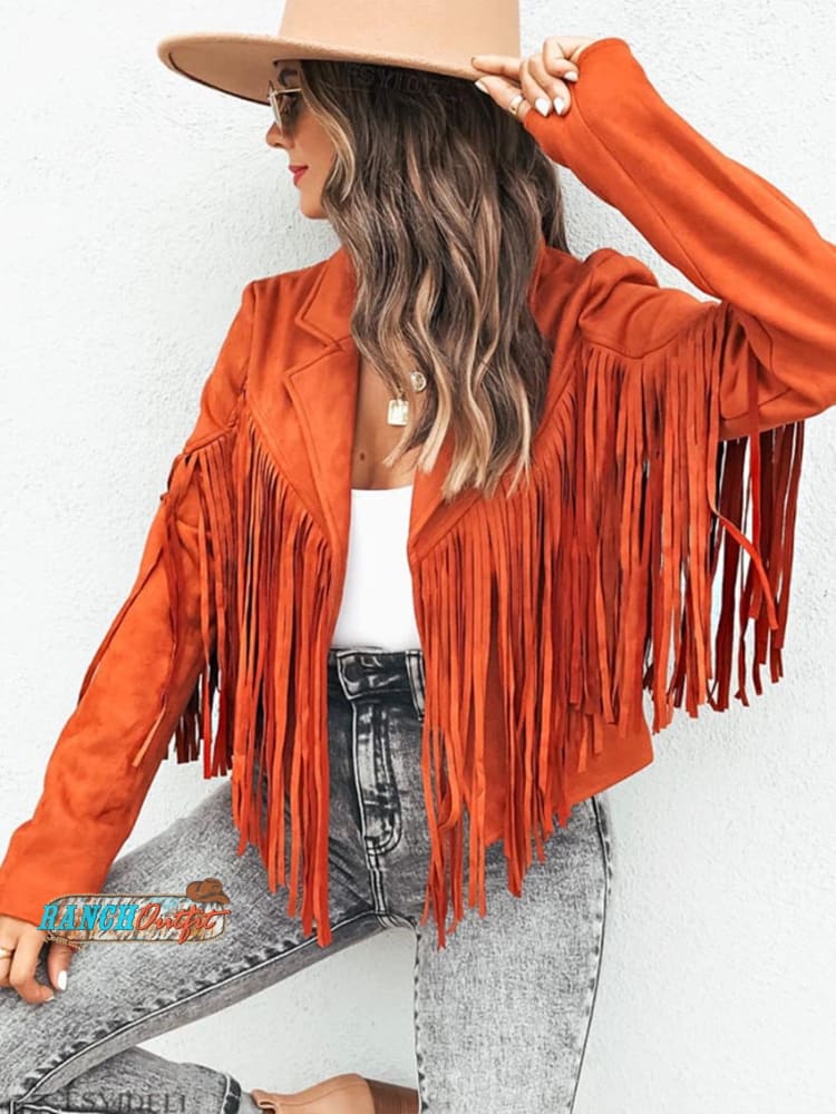 Lapel Fringe Short Jacket