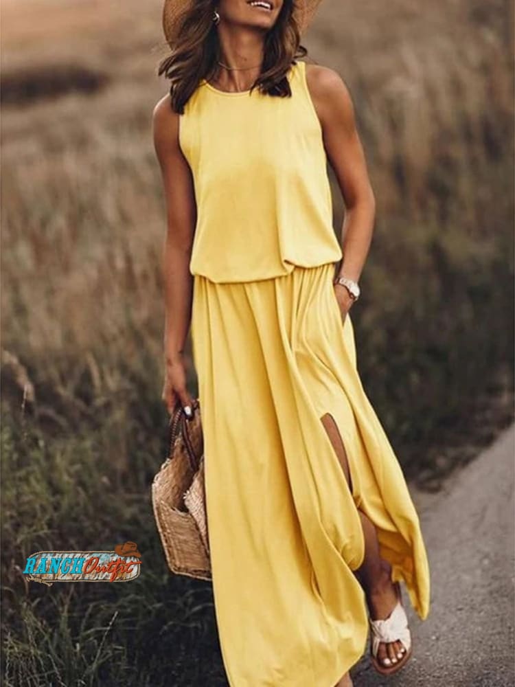 Women's Solid Color Loose Elegant Casual Dress