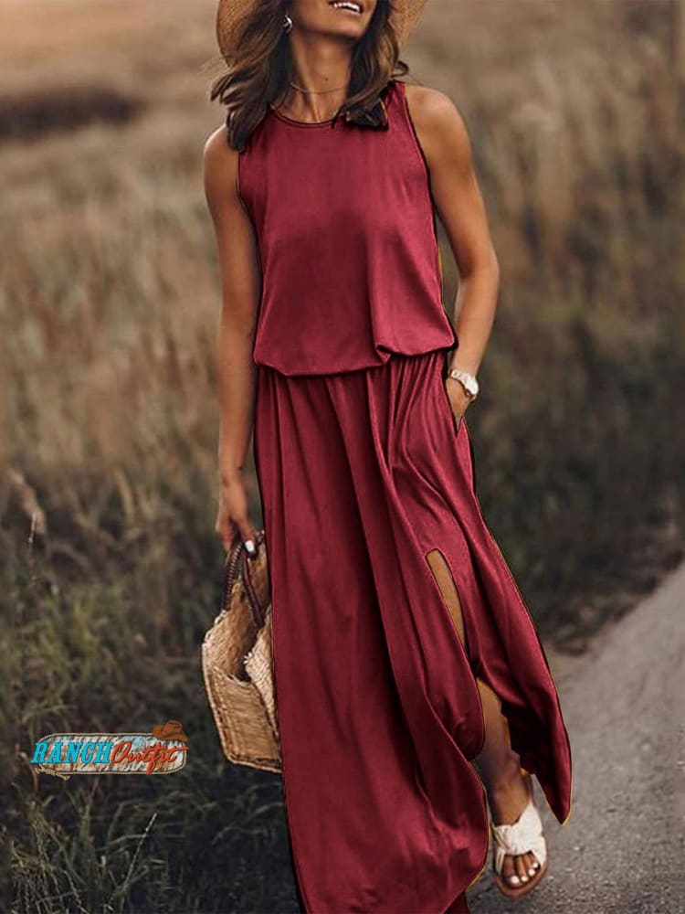 Women's Solid Color Loose Elegant Casual Dress