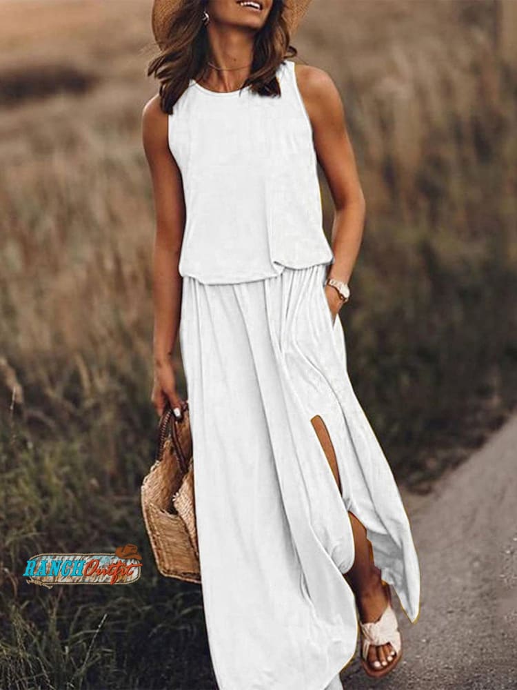 Women's Solid Color Loose Elegant Casual Dress