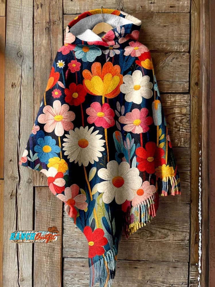 Women's Colorful Flower Geometric Pattern Print Casual Wide Leg Pants