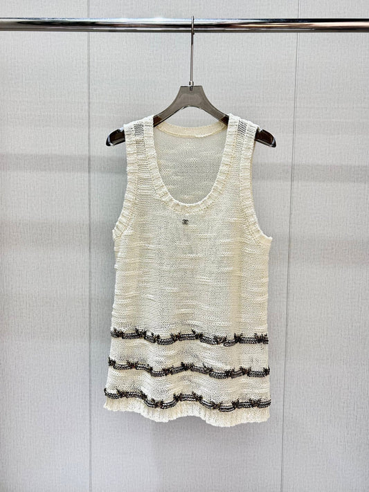 Breathable Open-Weave Knit Vest