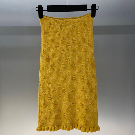 Diamond Pattern Lace Knitted Skirt