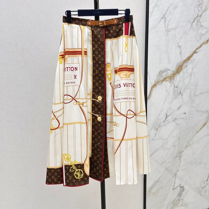 Fashionably Creative Pattern-Blocked Jacket & Skirt Set
