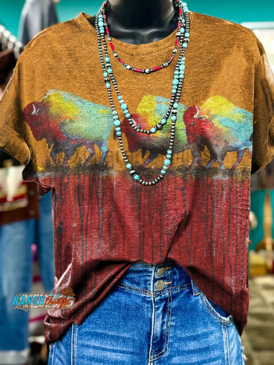 Bull Art Prints Casual T-shirt