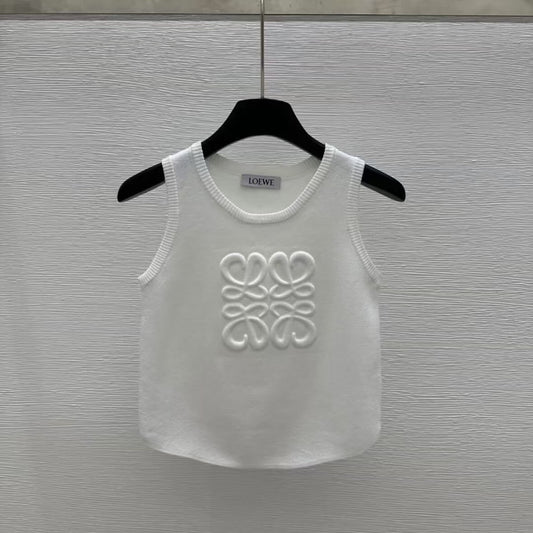 Trendy 3D Pattern U-Neck Vest