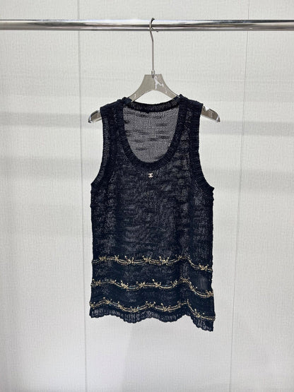 Breathable Open-Weave Knit Vest