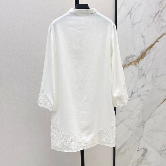 Elegant Heavy-Embroidered Full-Coverage Dress