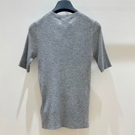 Classic Letter-Jacquard Fitted Knit Tee