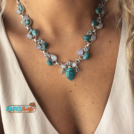 Vintage Boho Flower Necklace