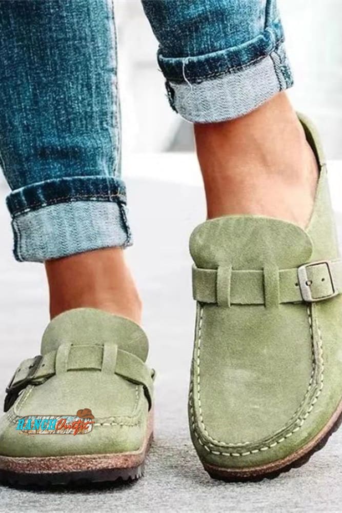 Casual Comfy Leather Slip On Sandals