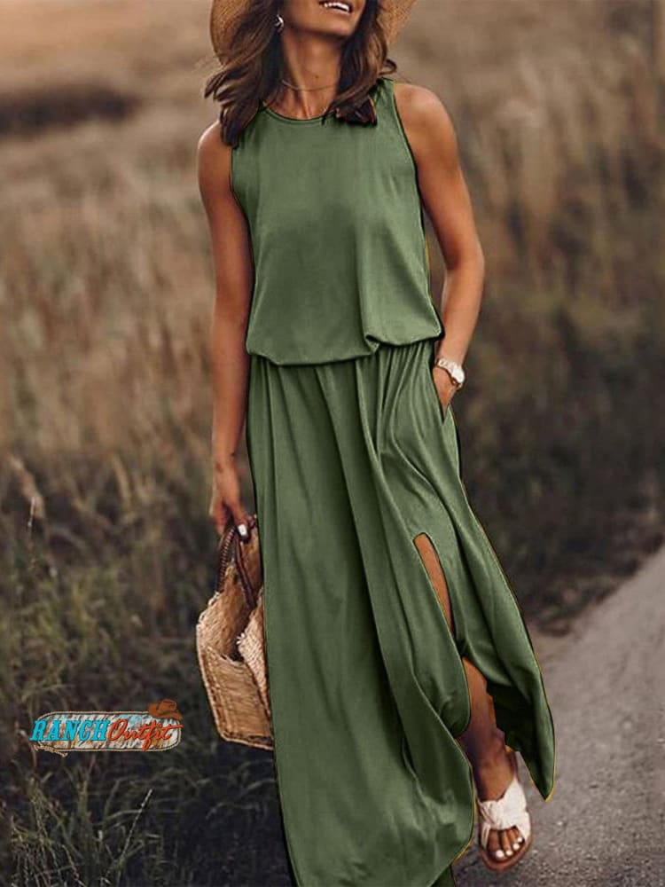 Women's Solid Color Loose Elegant Casual Dress