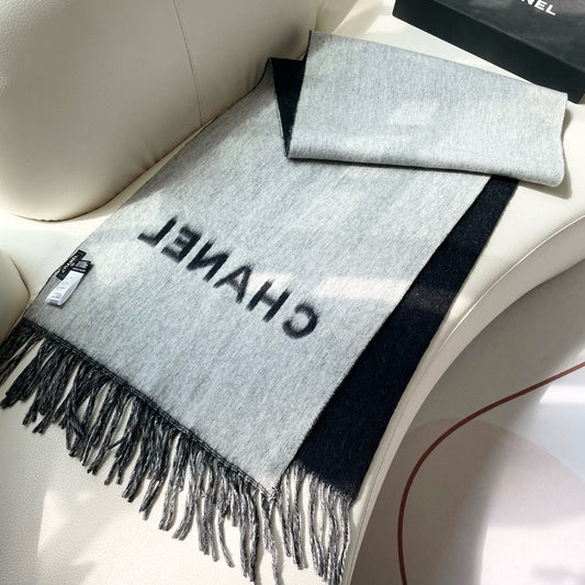 Classic Black & Grey Double Scarf
